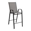 Flash Furniture 2PK Gray Outdoor Barstools with Flex Material 2-JJ-092H-GR-GG
